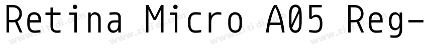 Retina Micro A05 Reg字体转换